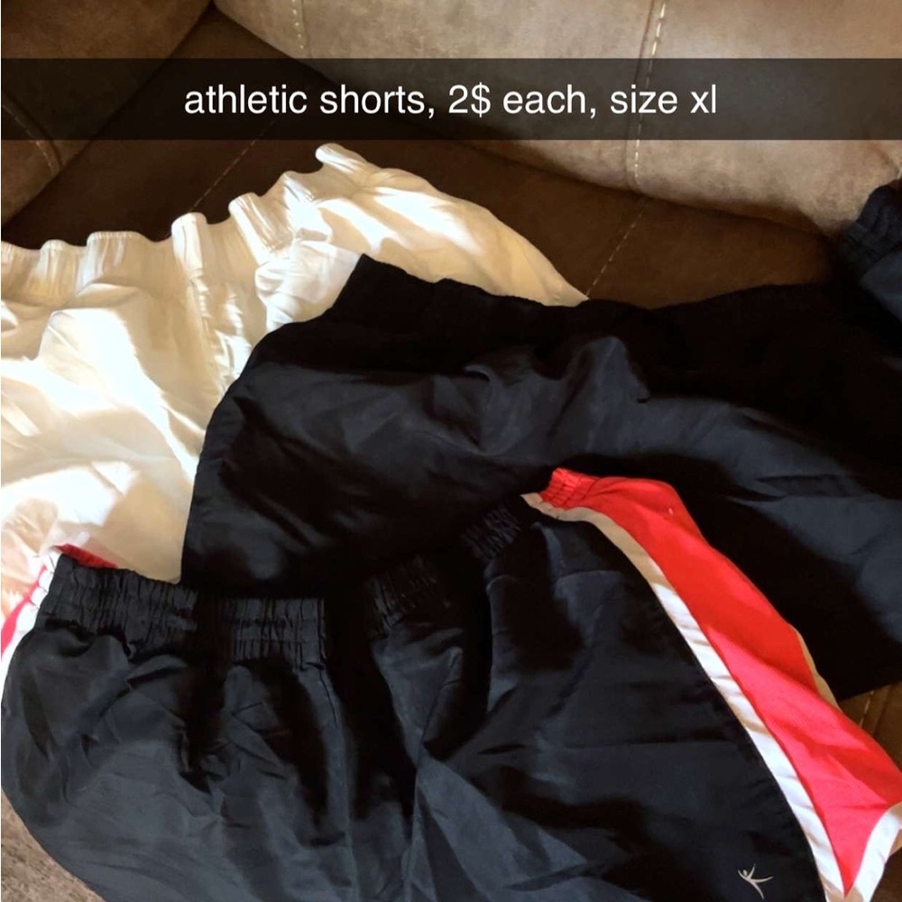 Athletic Works Women's Athletic Shorts - Black, White, Pink